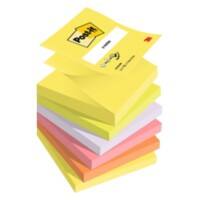 Post-it Sticky Z-Notes Square 76 x 76 mm Assorted R-330NR 6 Pads of 100 Sheets