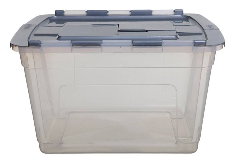 Whitefurze PP (Polypropylene) Storage Box 55 L Transparent 59 x 43 x 35 cm