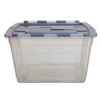 Whitefurze Storage Box with Lid 55 L Transparent 59 x 43 x 35 cm