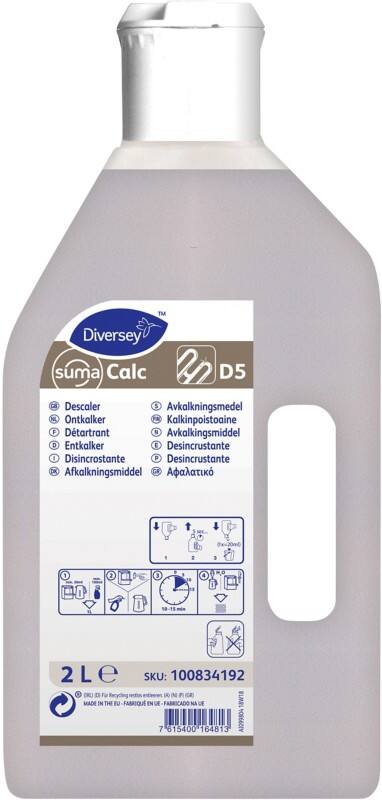 Diversey Descaler Unscented Liquid Suma Calc D5 2 L