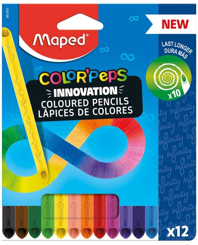 Maped Infinity Colouring Pencils Assorted Pack of 12