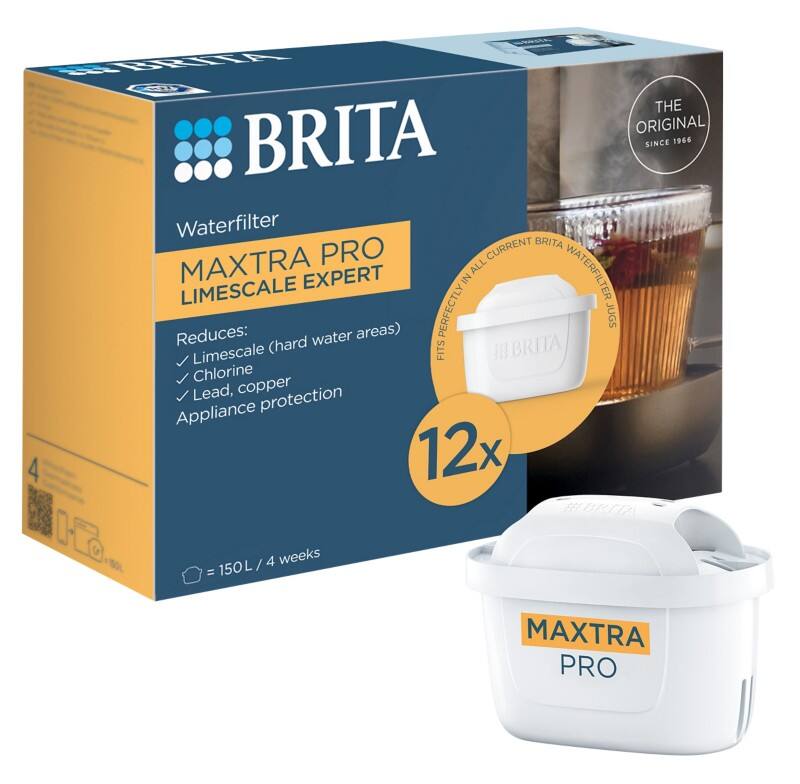 BRITA Maxtra Pro Limescale Expert 1050917 Water Filter Cartridges White Pack of 12