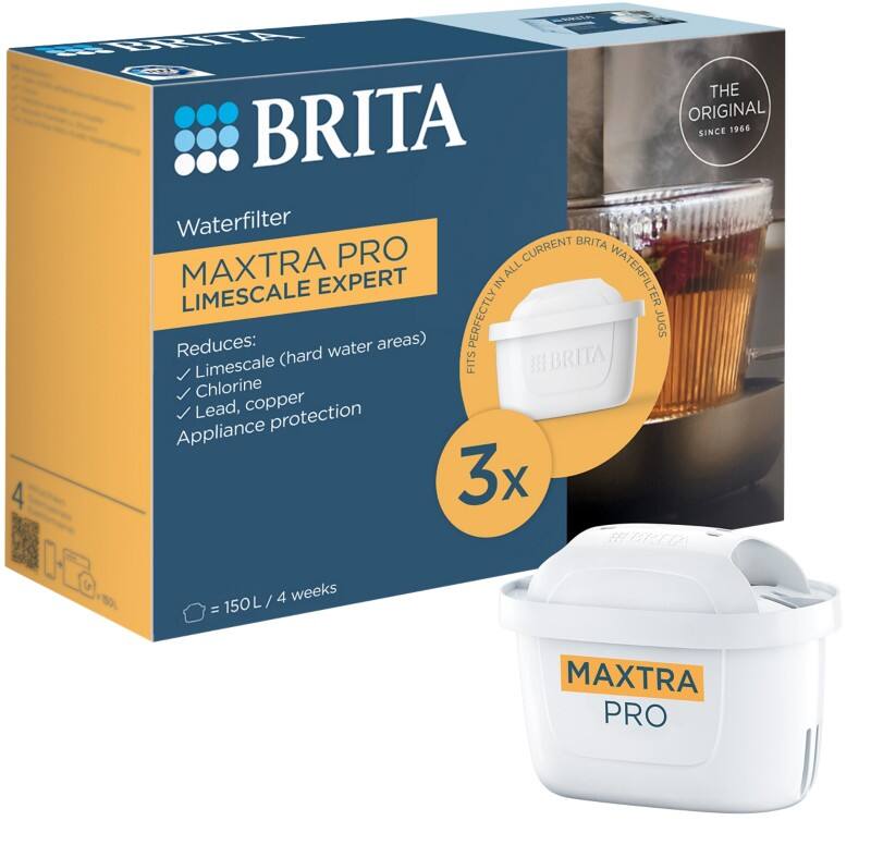 BRITA Maxtra Pro Limescale Expert 1050913 Water Filter Cartridges White Pack of 3
