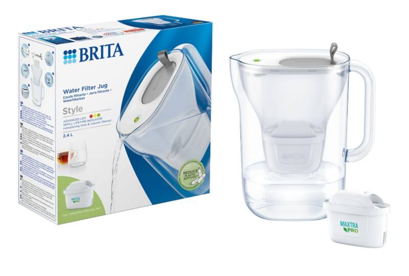BRITA Style 1051125 Water Filter Jug 2.4 L Grey including MAXTRA PRO All-in-1 cartridge