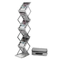 Deflecto A4 Literature Display Silver 36100 275 (W) x 370 (D) x 1,500 (H) mm