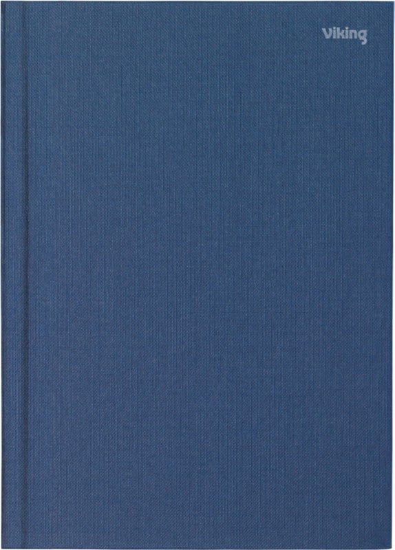 Viking Notebook A4 Ruled Casebound Side Bound Paper Hardback Navy Blue 160 Pages