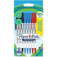 Papermate Kilometrico Ballpoint Pen Medium Assorted Pack of 8