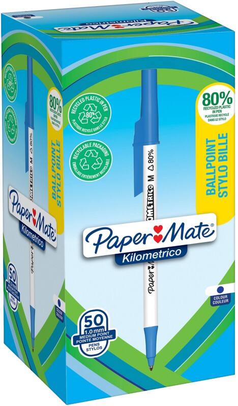 Papermate Kilometrico Ballpoint Pen Medium Blue Pack of 50