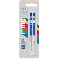 Parker Quink Ballpoint Refill - Blue Medium (Blister of 2), 1950373