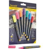 Deflecto BL-SMA100-V7-AS Chalk Marker Assorted Fine Chalk 1 - 2 mm Pack of 7