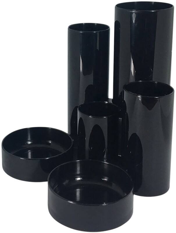 Deflecto Desk Organiser Plastic Black