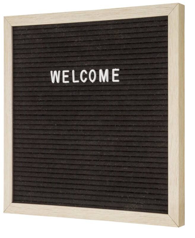 SHOWDOWN Letter Board Wall Mounted 30 (W) x 30 (H) cm Black