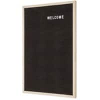 SHOWDOWN Letter Board Wall Mounted 40 (W) x 60 (H) cm Black