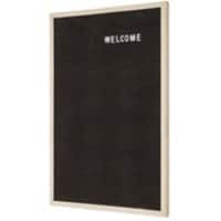 SHOWDOWN Black Letter Board Wall Mounted 40 (W) x 60 (H) cm Black