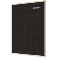SHOWDOWN Letter Board Wall Mounted 60 (W) x 80 (H) cm Black