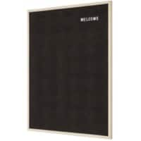 SHOWDOWN Black Letter Board Wall Mounted 60 (W) x 80 (H) cm Black