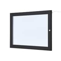 SHOWDOWN Menu Board Magnetic A4 Wall Mounted with Screws Lockable 50.5 (W) x 37.7 (H) cm Black