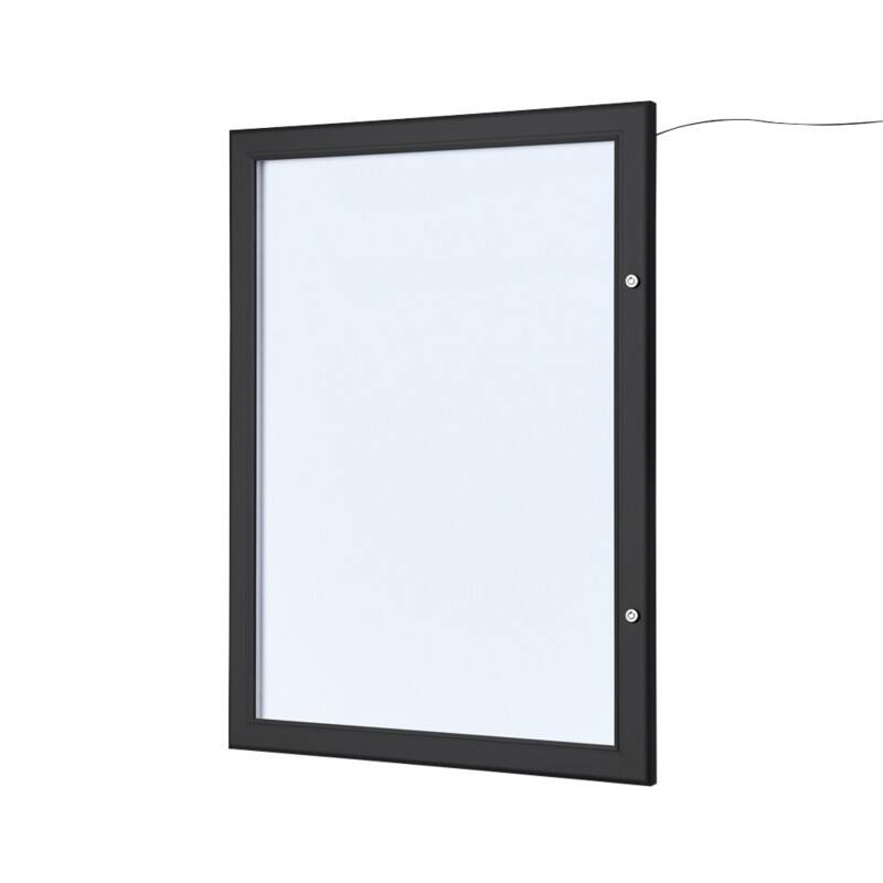 SHOWDOWN Menu Board Magnetic A4 Wall Mounted Lockable 50.5 (W) x 67.9 (H) cm Black