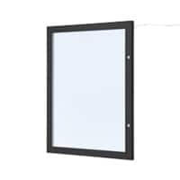 SHOWDOWN Menu Board Magnetic A4 Wall Mounted Lockable 50.5 (W) x 67.9 (H) cm Black