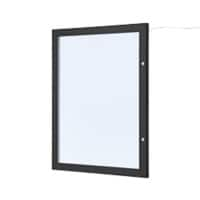 SHOWDOWN Menu Board Magnetic A4 Wall Mounted with Screws Lockable 50.5 (W) x 67.9 (H) cm Black