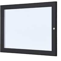 SHOWDOWN Menu Board Magnetic A4 Wall Mounted with Screws Lockable 50.5 (W) x 37.7 (H) cm Black