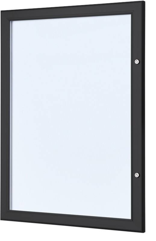 SHOWDOWN Menu Board Magnetic A4 Wall Mounted with Screws Lockable 50.5 (W) x 67.9 (H) cm Black