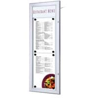 SHOWDOWN Menu Board Magnetic A4 Wall Mounted Lockable 29 (W) x 77.9 (H) cm Black