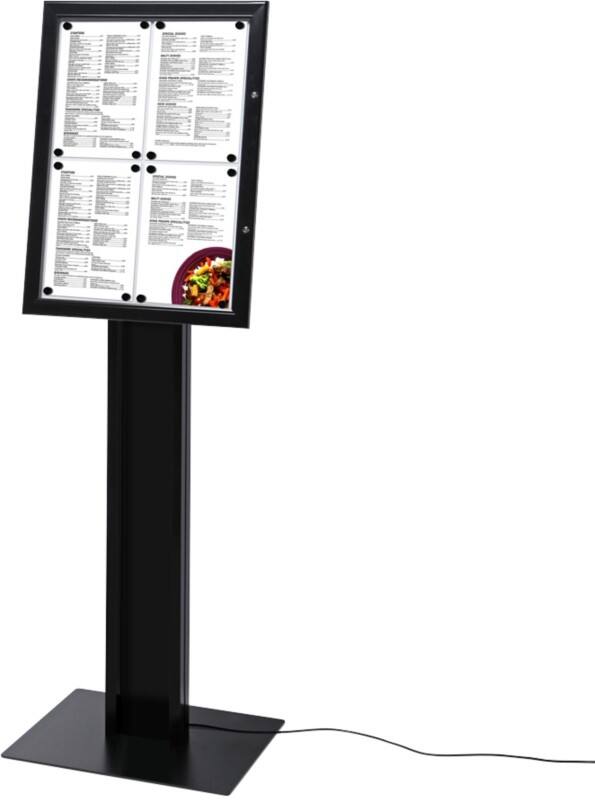 SHOWDOWN Menu Board 4 x A4 Aluminium, Steel Black