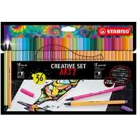 STABILO Fineliner Pen Cardboard Arty Assorted Pack of 36