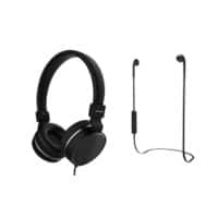Blaupunkt Headphones and Earphones Ear with Bluetooth Passive Noise Cancelling with Microphone BLP1530.133 Black Set of 2