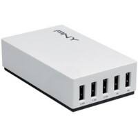 PNY Multi-USB Charger P-AC-5UF-WUK01RB White