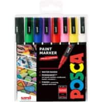 POSCA 153544842 Paint Marker Assorted Medium Bullet 0.9 - 1.3 mm Pack of 8