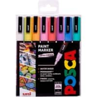 POSCA 238212174 Paint Marker Assorted Medium Bullet 0.9 - 1.3 mm Pack of 8