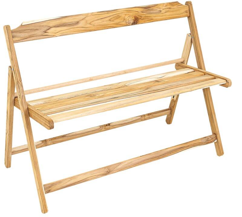 Tramontina Bench Natural 3 Seat Teak Wood 1,043 (W) x 526 (D) x 770 (H) mm