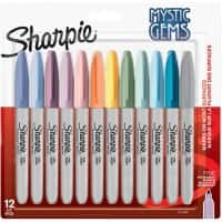 Sharpie Mystic Gems 2157681 Permanent Marker Fine 1mm Assorted Not Refillable Pack of 12