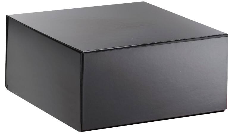 RAJA Gift Box Cardboard 225 (W) x 105 (D) x 225 (H) mm Black Pack of 10