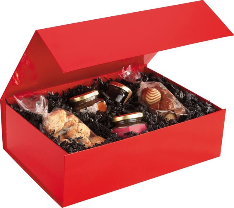 RAJA Gift Box Cardboard 265 (W) x 65 (D) x 375 (H) mm Red Pack of 10