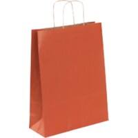 RAJA Carrier Bag Kraft Paper Red 100 gsm 41 x 12 x 36 cm Pack of 50