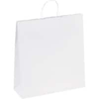 RAJA Carrier Bag Paper White 100 gsm 49 x 15 x 45 cm Pack of 100