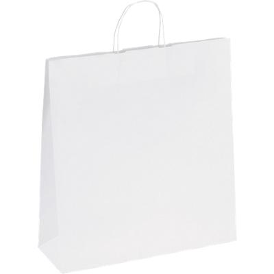 RAJA Carrier Bag Paper White 100 gsm 49 x 15 x 45 cm Pack of 100