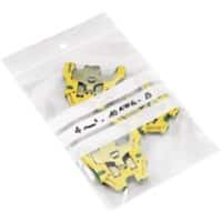 RAJA PE (Polyethylene) Grip Seal Bags Transparent 22.5x 15 cm Pack of 1000