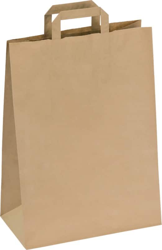 RAJA Carrier Bag Paper Brown 90 gsm 45 x 17 x 32 cm Pack of 200