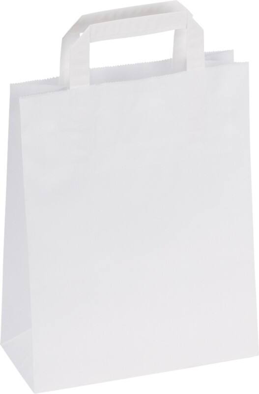 RAJA Carrier Bag Paper White 80 gsm 29 x 10 x 22 cm Pack of 250