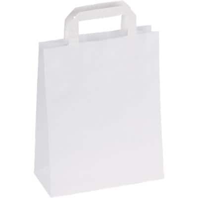 RAJA Carrier Bag Paper White 80 gsm 29 x 10 x 22 cm Pack of 250
