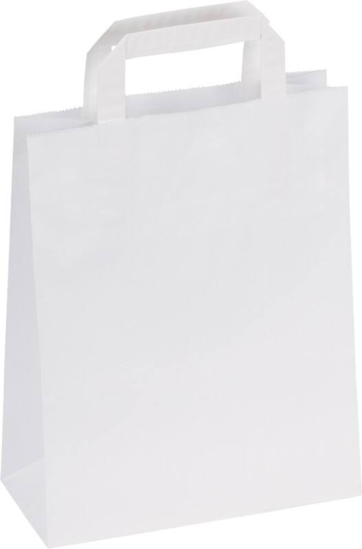 RAJA Carrier Bag Paper White 90 gsm 37 x 12 x 27 cm Pack of 250