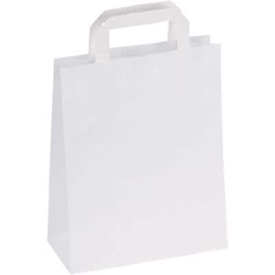 RAJA Carrier Bag Paper White 90 gsm 37 x 12 x 27 cm Pack of 250