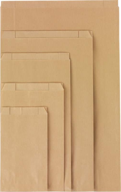 RAJA Bag Kraft Paper Brown 60 gsm 19 x 4.5 x 12 cm Pack of 250
