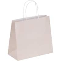 RAJA Carrier Bag Paper Grey 100 gsm 21 x 11 x 24 cm Pack of 50