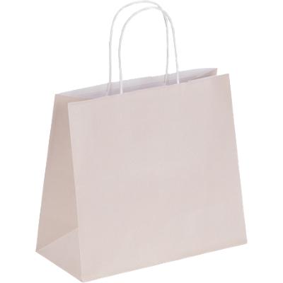 RAJA Carrier Bag Paper Grey 100 gsm 21 x 11 x 24 cm Pack of 50