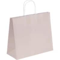 RAJA Carrier Bag Paper Grey 100 gsm 28 x 13 x 32 cm Pack of 50